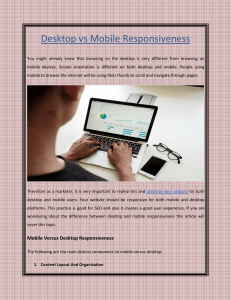 Desktop vs Mobile Responsiveness