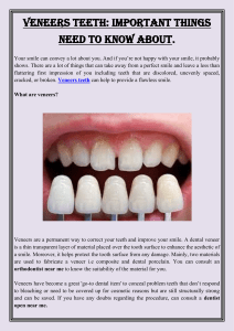 Veneers Teeth  Important Things Need To Know About