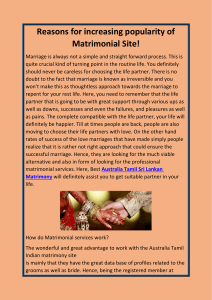 Reasons for increasing popularity of Matrimonial Site