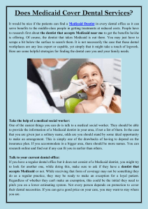 Does Medicaid Cover Dental Services