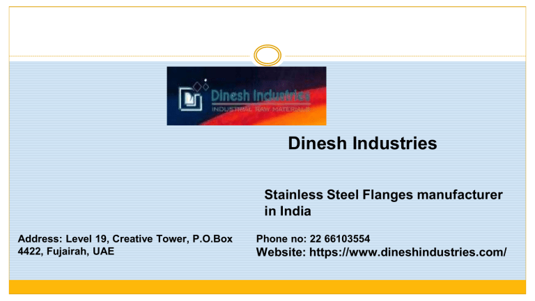 stainless steel pipe fittings manufacturers in india by Dinesh Industries