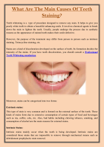 What Are The Main Causes Of Teeth Staining