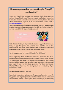 How can you recharge your Google Play gift card on