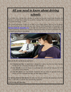 All you need to know about driving schools