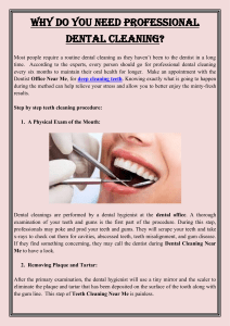Why Do You Need Professional Dental Cleaning