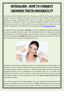 Invisalign - How To Correct Crooked Teeth Discreetly