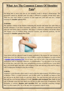 What Are The Common Causes Of Shoulder Pain