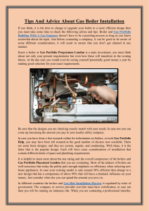 Tips And Advice About Gas Boiler Installation