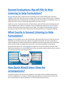 Sonavel Evaluations