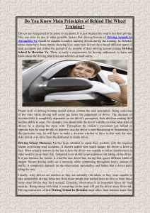 Do You Know Main Principles of Behind The Wheel Training