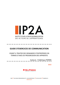 Guide d'exercices de communication pour apprentis