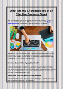 What Are the Characteristics of an Effective Business Sign