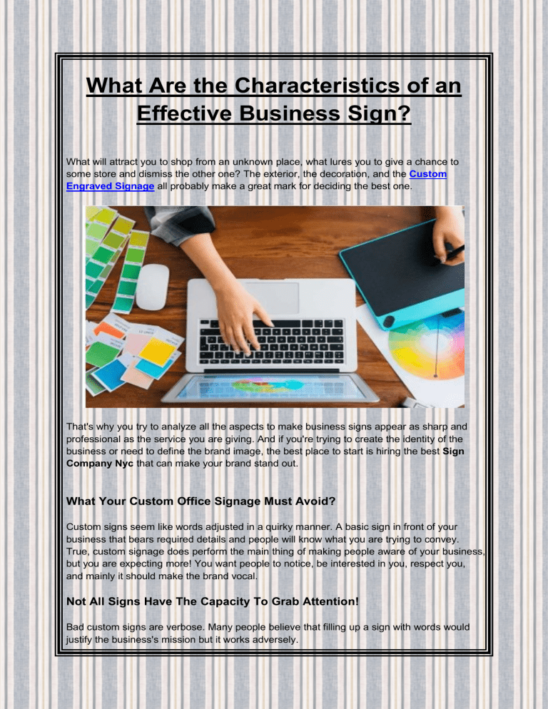 what-are-the-characteristics-of-an-effective-business-sign