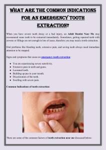 What are the common indications for an emergency tooth extraction