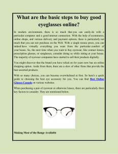 What are the basic steps to buy good eyeglasses online