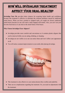 How will Invisalign Treatment Affect your Oral Health