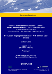 Rapport Evaluation Finale ATF 2008 (Filière Banane de Côte d'Ivoire, subventions européennes)