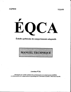 Manuel technique - EQCA