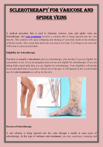 Sclerotherapy for varicose and spider veins