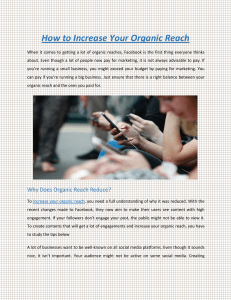 How to Increase Your Organic Reach