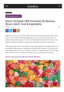 Karas Orchards CBD Gummies : Reviews - What Is Karas Orchards CBD Gummies?