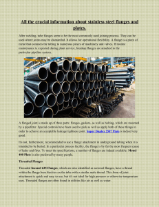 All the crucial information about stainless steel flanges and plates