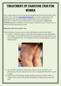 Treatment of varicose vein for women