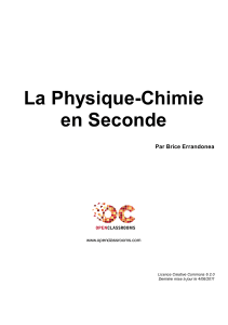 Physique-Chimie en Seconde : Cours complet