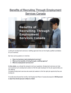 Benefits of Recruiting Through Employment Services Canada