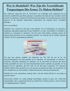 Wat Is Modafinil Wat Zijn De Verschillende Toepassingen Die Ermee Te Maken Hebben
