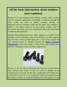 All the basic information about stainless steel explained