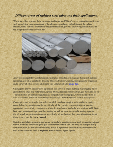 Different types of stainless steel tubes and their applications.