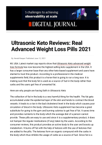 Ultrasonic Keto Advanced Weight Loss Supplement!