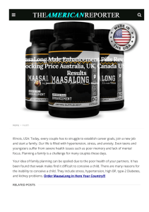 Maasalong Reviews &ndash;Does Maasalong Male Enhancement Really Work?