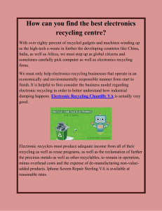 How can you find the best electronics recycling centre