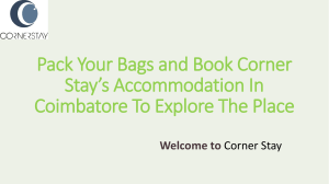 Pack Your Bags and Book Corner Stay’s Accommodation In Coimbatore