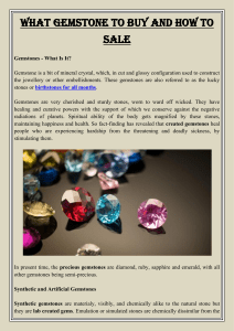 What Gemstone to Buy and How to Sale