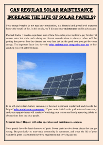 Can regular solar maintenance increase the life of solar panels