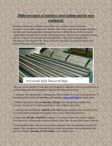 Different types of stainless steel tubing and its uses explained