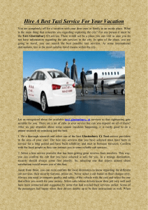 Hire A Best Taxi Service For Your Vacation