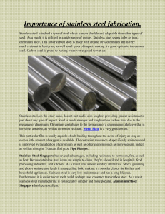 Importance of stainless steel fabricatio