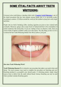 Some Vital Facts About Teeth Whitening
