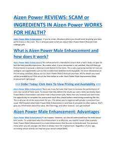 Aizen Power REVIEWS