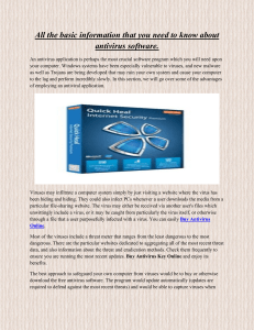 All the basic information that you need to know about antivirus software