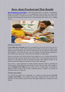 Know About Preschool and Their Benefits