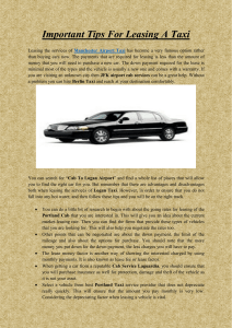 Important Tips For Leasing A Taxi