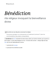 Bénédiction — Wikipédia
