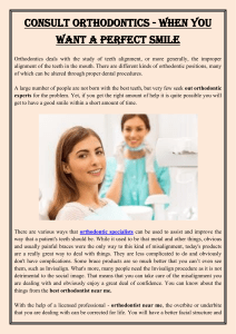 Consult Orthodontics  When You Want a Perfect Smile