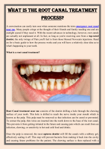 What is the Root Canal Treatment Process