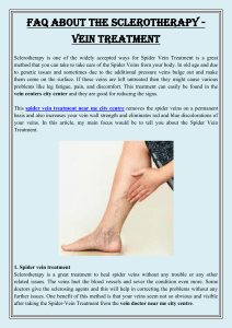 FAQ ABOUT THE SCLEROTHERAPY - VEIN TREATMENT